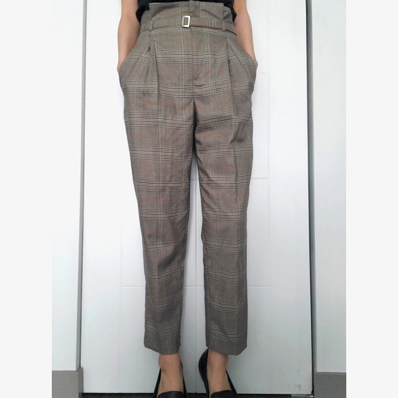 Zara High Wasited Dress Pants with Belt - Picture 1 of 3